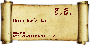 Beju Beáta névjegykártya